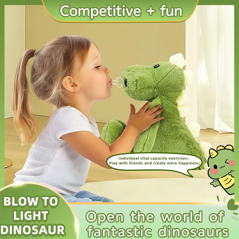 Blow-to-Light-Up Talking Dinosaur